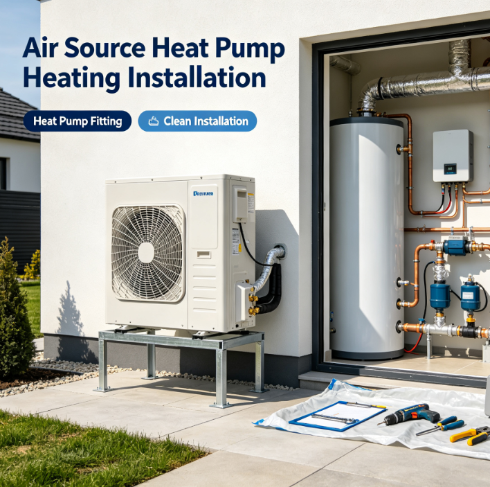 Air Source Heat Pump Heating Installation
